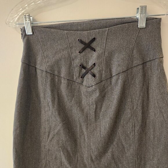 Express Design Studio Pencil Skirt Stretch High Rise Gray Womens Size 2 EUC - Picture 5 of 12